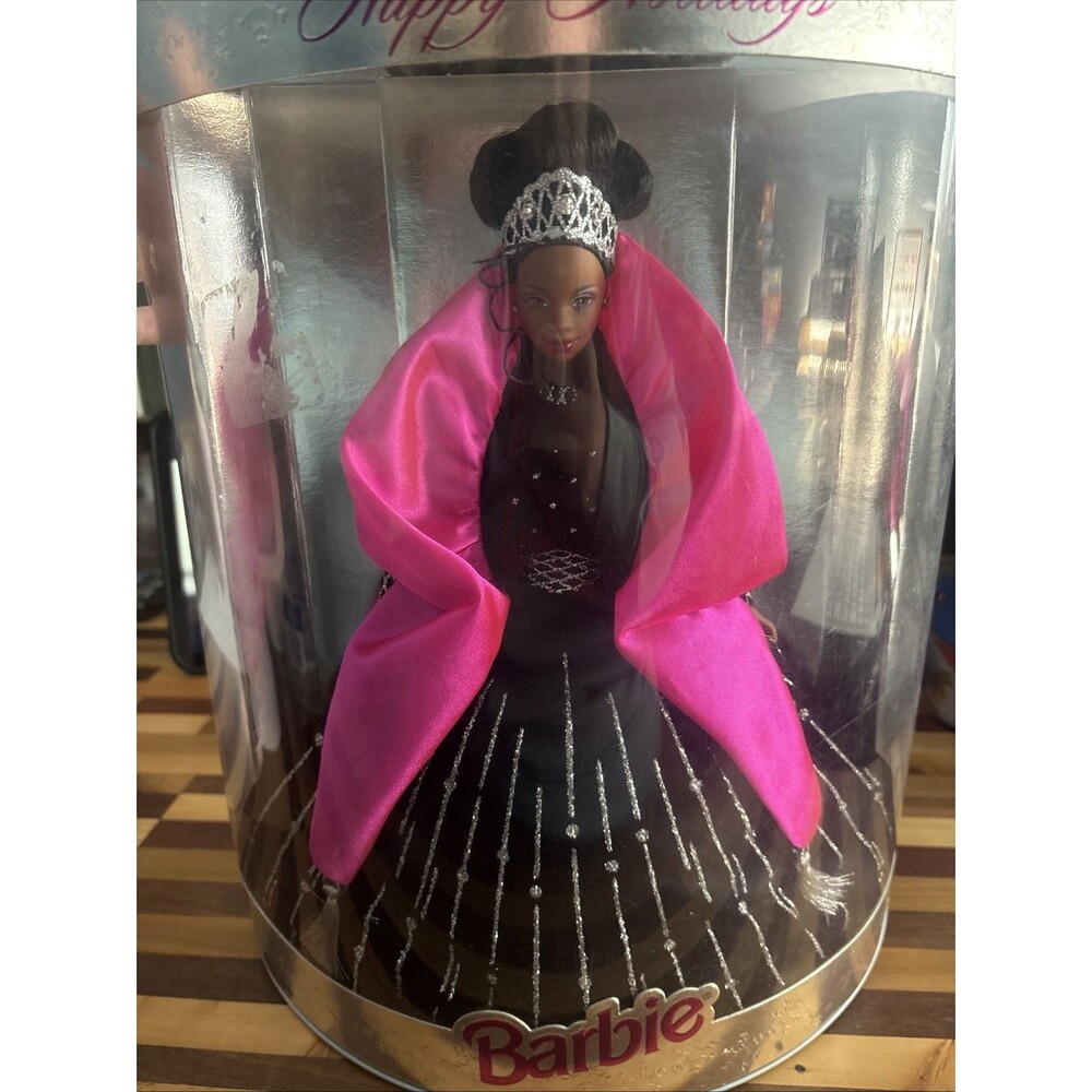 1998 Happy Holidays Barbie Doll African American Mattel damaged box but new - Picture 4 of 5